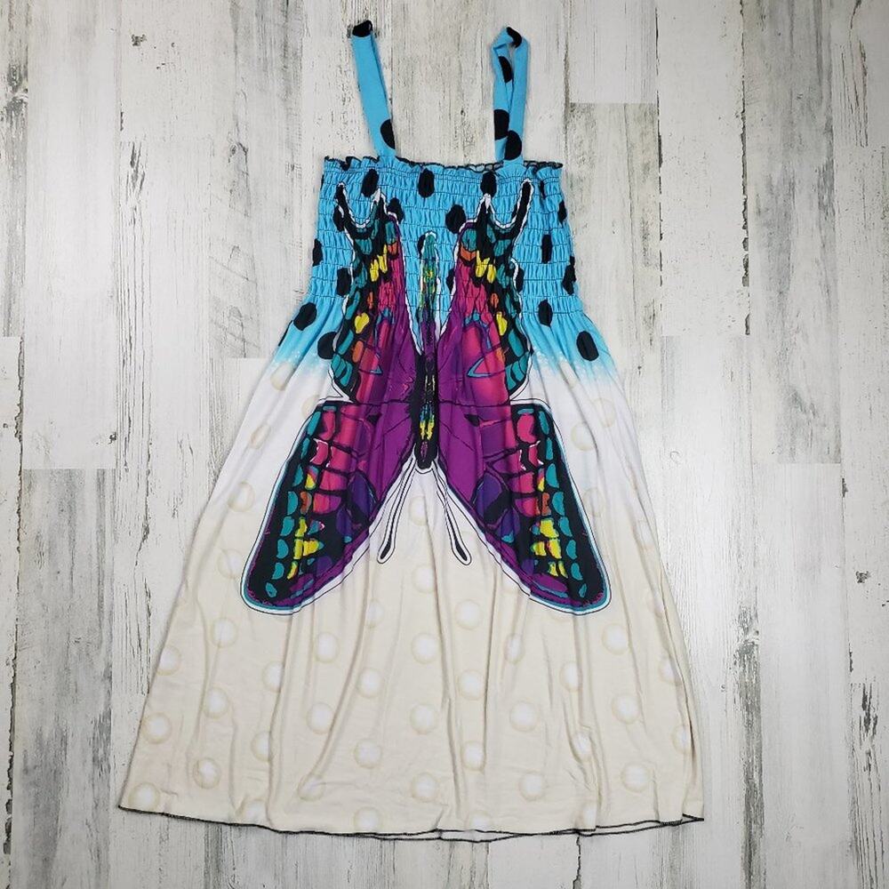 NWT Si Rou Smocked Butterfly Sundress Women’s Size Medium